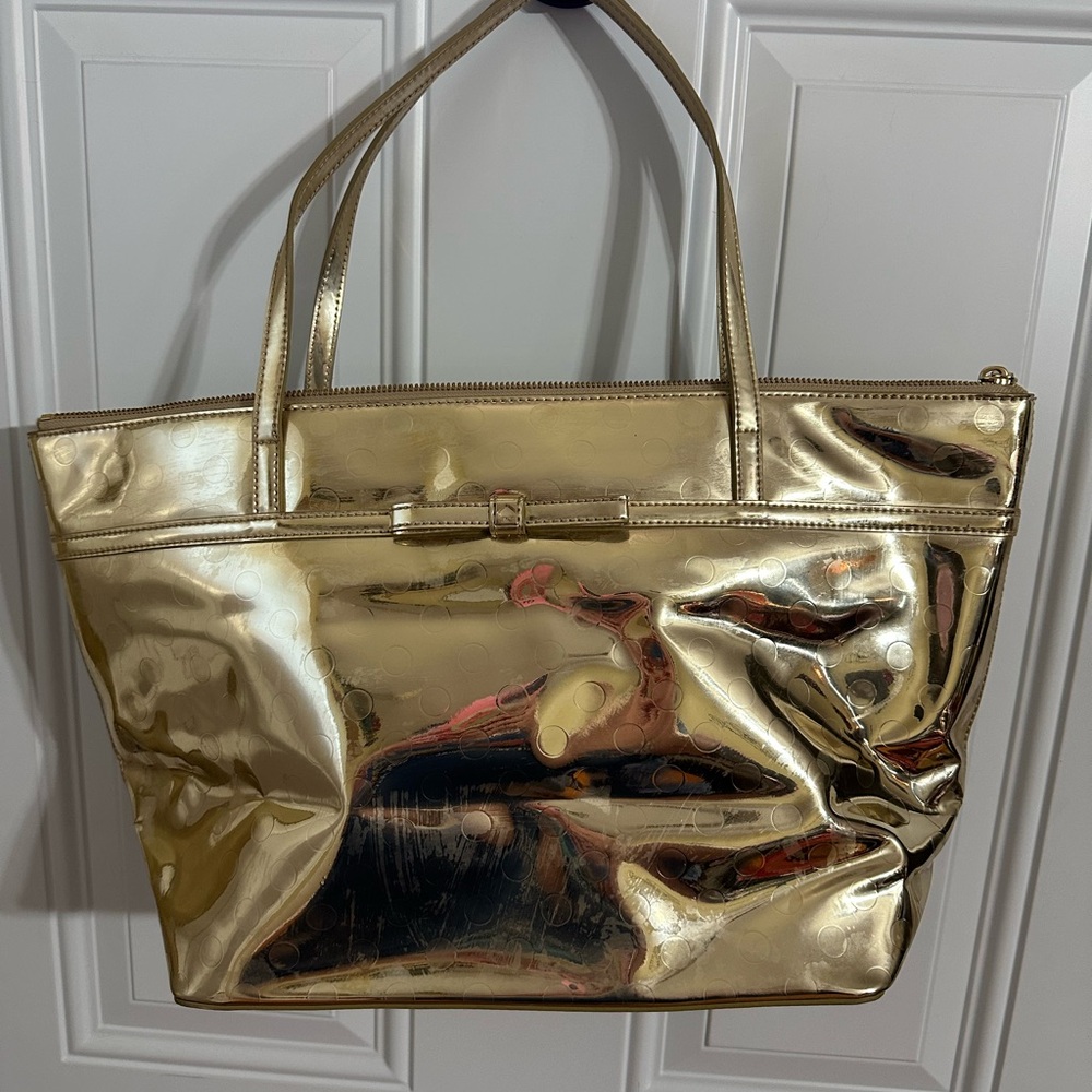 Kate Spade Shiny Gold Tote Bag